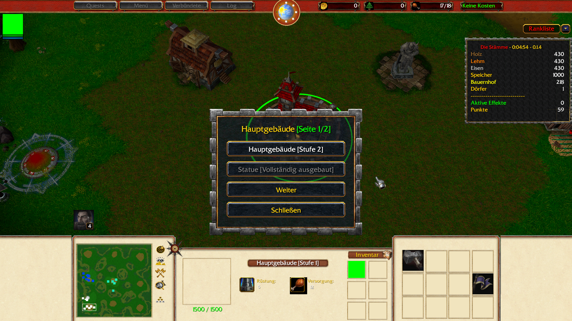 InGame GUI Main Build Dialog - Statue